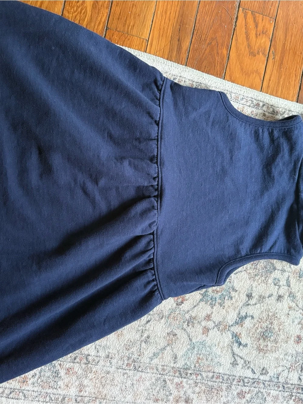 Vintage OshKosh B'gosh Navy Hooded Sleeveless Dress for Girls 4T